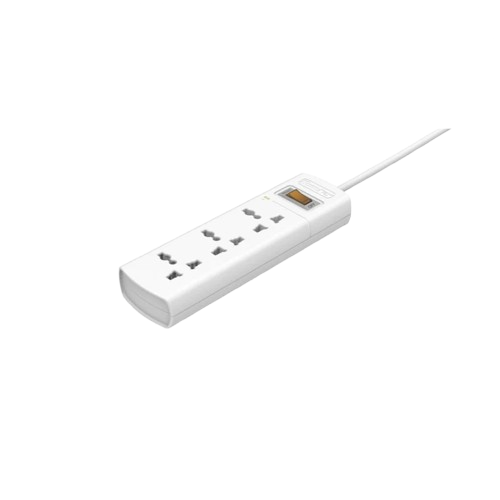 HUNTKEY 3 SOCKETS W/ SINGLE SWITCH 1.5M POWER SURGE EXTENSION photo 1