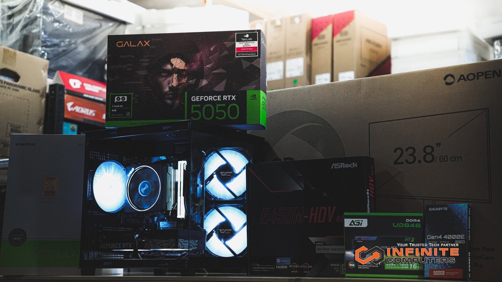 RYZEN 5 5500 + RTX 5050 8GB PC build thumbnail 1